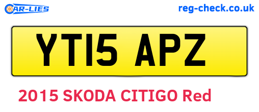 YT15APZ are the vehicle registration plates.