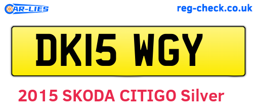 DK15WGY are the vehicle registration plates.