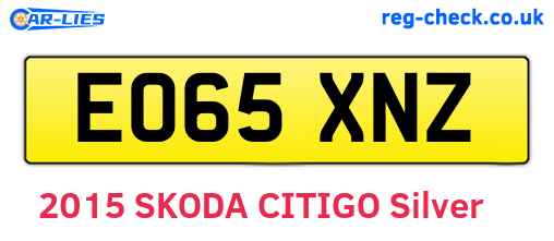 EO65XNZ are the vehicle registration plates.