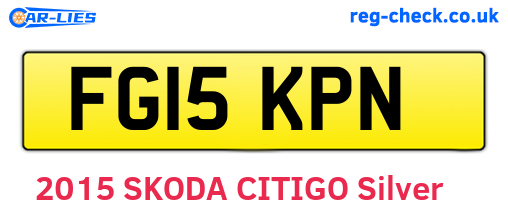 FG15KPN are the vehicle registration plates.