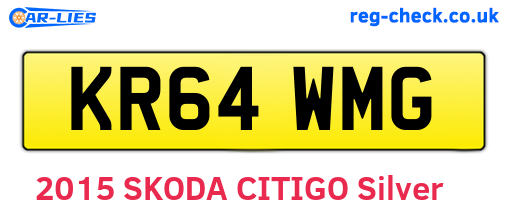 KR64WMG are the vehicle registration plates.