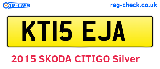KT15EJA are the vehicle registration plates.