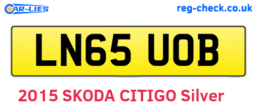 LN65UOB are the vehicle registration plates.
