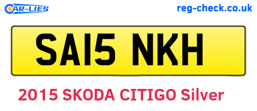 SA15NKH are the vehicle registration plates.