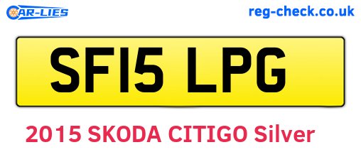 SF15LPG are the vehicle registration plates.