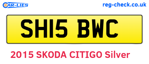 SH15BWC are the vehicle registration plates.