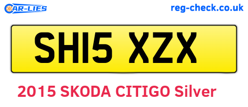SH15XZX are the vehicle registration plates.