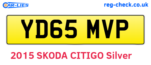 YD65MVP are the vehicle registration plates.