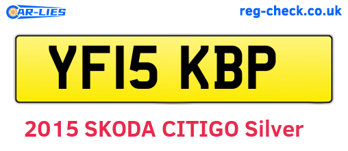 YF15KBP are the vehicle registration plates.