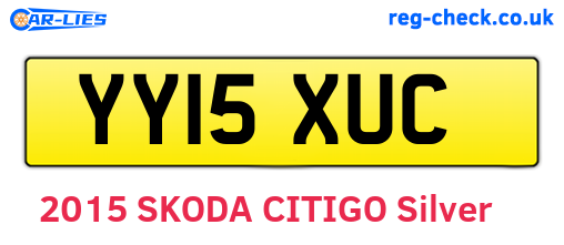 YY15XUC are the vehicle registration plates.