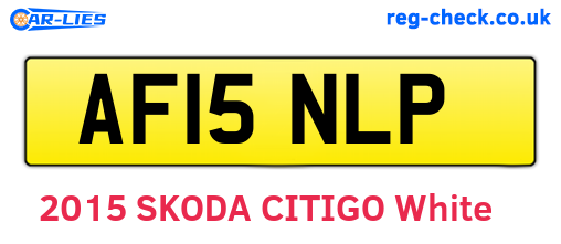 AF15NLP are the vehicle registration plates.