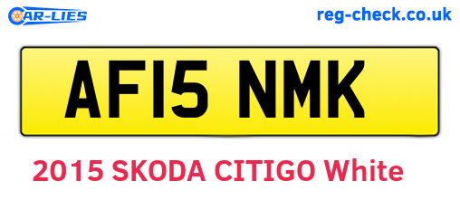 AF15NMK are the vehicle registration plates.