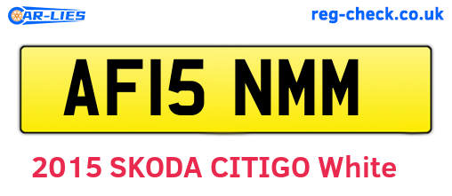 AF15NMM are the vehicle registration plates.