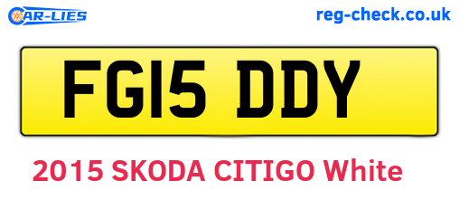 FG15DDY are the vehicle registration plates.