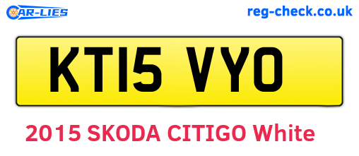KT15VYO are the vehicle registration plates.