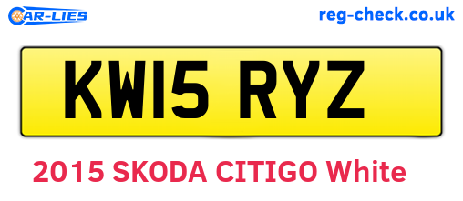 KW15RYZ are the vehicle registration plates.