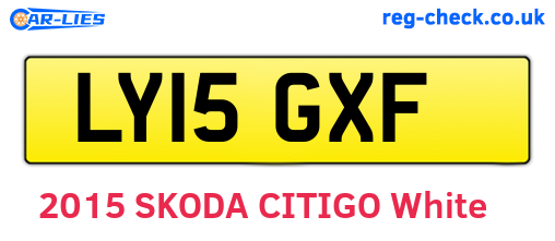 LY15GXF are the vehicle registration plates.