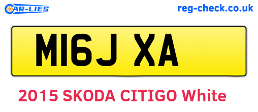M16JXA are the vehicle registration plates.