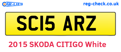 SC15ARZ are the vehicle registration plates.