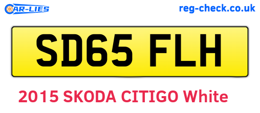 SD65FLH are the vehicle registration plates.