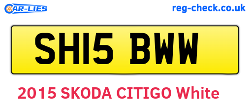 SH15BWW are the vehicle registration plates.