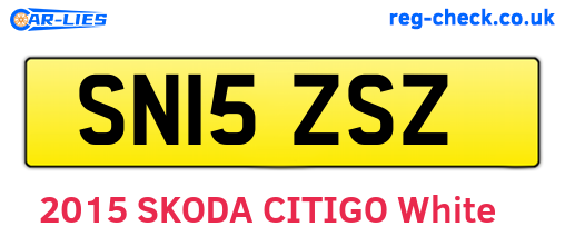 SN15ZSZ are the vehicle registration plates.