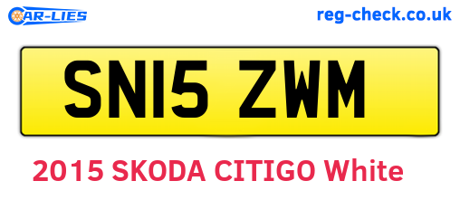 SN15ZWM are the vehicle registration plates.