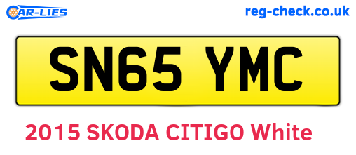 SN65YMC are the vehicle registration plates.