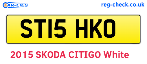 ST15HKO are the vehicle registration plates.