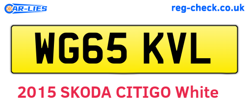 WG65KVL are the vehicle registration plates.