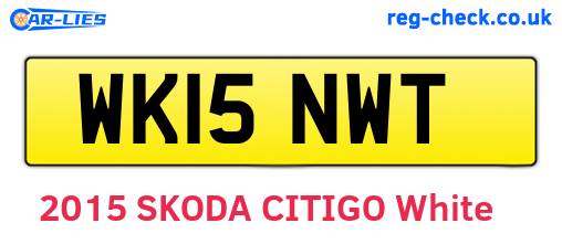 WK15NWT are the vehicle registration plates.