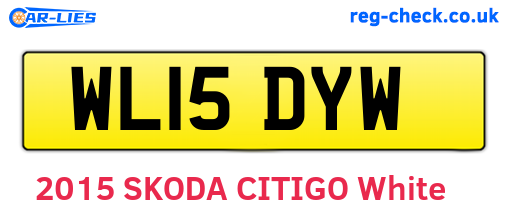 WL15DYW are the vehicle registration plates.