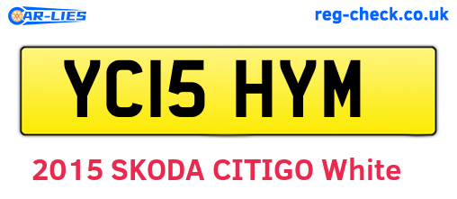YC15HYM are the vehicle registration plates.