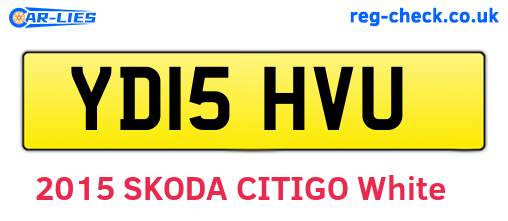 YD15HVU are the vehicle registration plates.