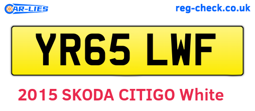 YR65LWF are the vehicle registration plates.