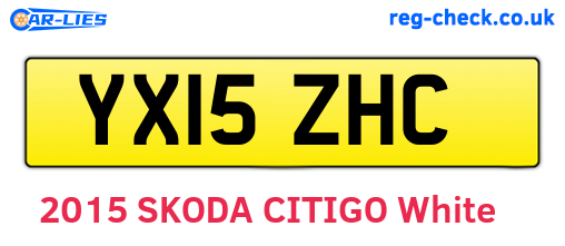 YX15ZHC are the vehicle registration plates.