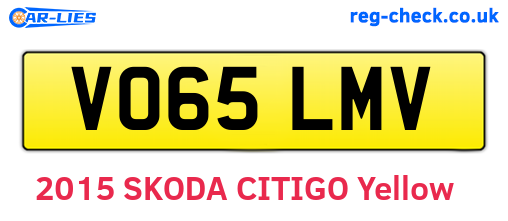 VO65LMV are the vehicle registration plates.
