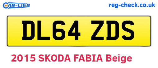 DL64ZDS are the vehicle registration plates.