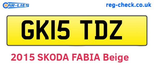 GK15TDZ are the vehicle registration plates.