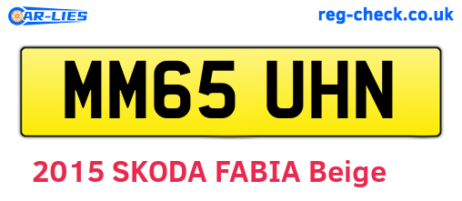 MM65UHN are the vehicle registration plates.