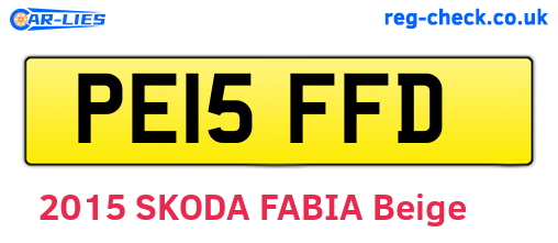 PE15FFD are the vehicle registration plates.