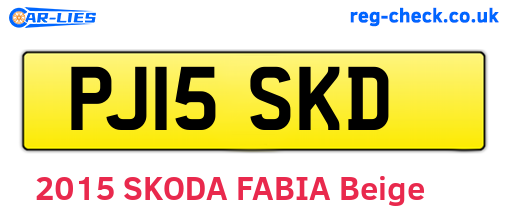 PJ15SKD are the vehicle registration plates.