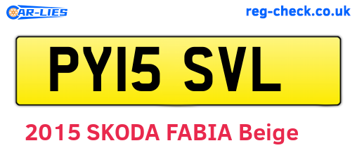 PY15SVL are the vehicle registration plates.