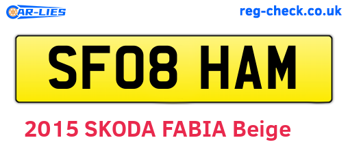 SF08HAM are the vehicle registration plates.