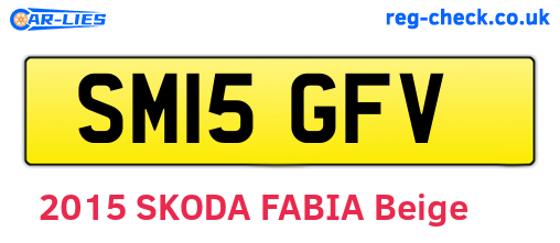 SM15GFV are the vehicle registration plates.