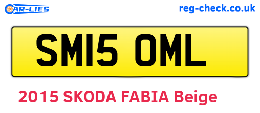 SM15OML are the vehicle registration plates.