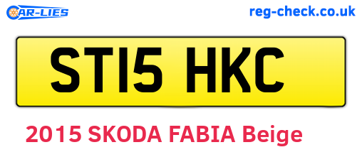 ST15HKC are the vehicle registration plates.