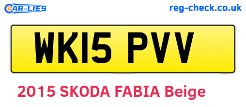 WK15PVV are the vehicle registration plates.