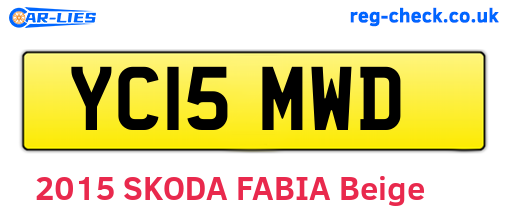 YC15MWD are the vehicle registration plates.