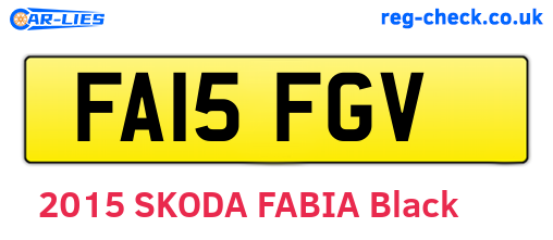 FA15FGV are the vehicle registration plates.